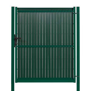 Portillon panneau DIRICKX AXYLE® à sceller en acier galvanisé sendzimir l. 125 x H. 100 cm vert 6005