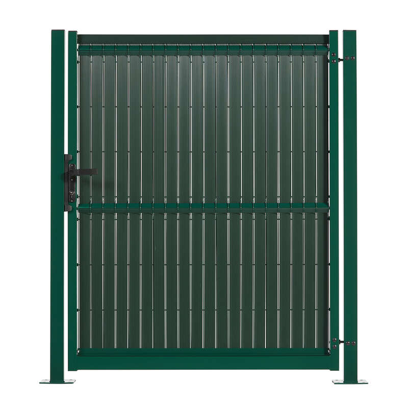 Portillon panneau DIRICKX AXYLE® sur platine en acier galvanisé sendzimir l. 125 x H. 100 cm vert 6005