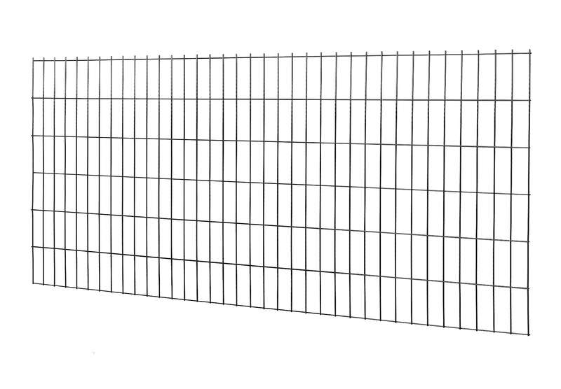 Grillage en panneau rigide DIRICKX AXOR® CHIC L. 2 m x H. 1,50 m - maille 200x55,5 mm / Diam. 2x4,5(H)-4(V) mm - fil galvanisé avec plastification polyester gris 7016