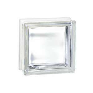 Brique de verre isolante 1910 transparente incolore L. 19 x l. 10 x H. 19 cm