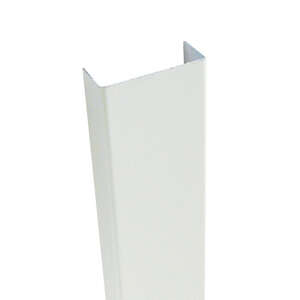Profil de finition U en aluminium laqué blanc ép. 1,5 mm L. 3 m x l. 79 x H. 33 mm