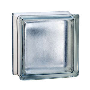 Brique de verre isolante 198 satinée (intérieur du verre) incolore L. 19 x l. 8 x H. 19 cm