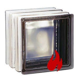Brique de verre coupe feu 1h TF60a transparente L. 19 x l. 15 x H. 19 cm