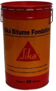 Imperméabilisant pour fondations et ouvrages enterrés SIKA BITUME FONDATION - Tonnelet de 30 L