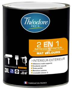 Peinture intérieur / extérieur 2 en 1 impression et finition blanc - Pot de 3 L