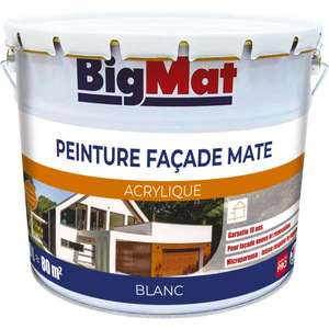 Peinture pour façade BIGMAT acrylique blanc - Pot de 10 L