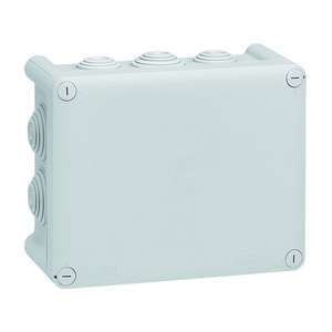 Boîte de dérivation pour plâtre en plastique PLEXO L. 155 x l. 110 x H. 74 mm gris