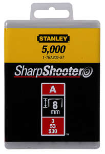 Agrafes Type A - 8mm - boite de 5000 - Ref:1-TRA205-5T