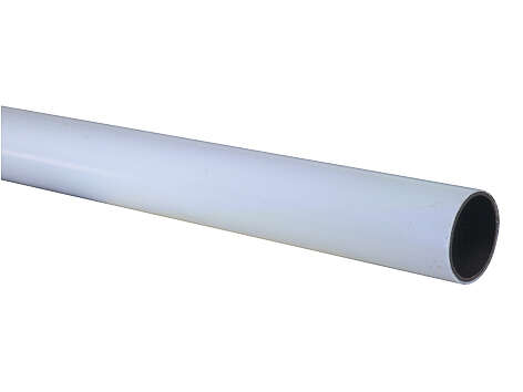Tube pour penderie rond à poser en acier plastifié L. 2000 x Diam. 19 x Ép. 0,7 mm blanc