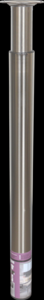 Pied ZOOM en acier nickelé Diam. 50/60 x H. 700/1100 mm