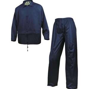 Ensemble de pluie veste et pantalon 400 bleu marine - Taille M