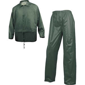 Ensemble de pluie veste et pantalon 400 vert - Taille L