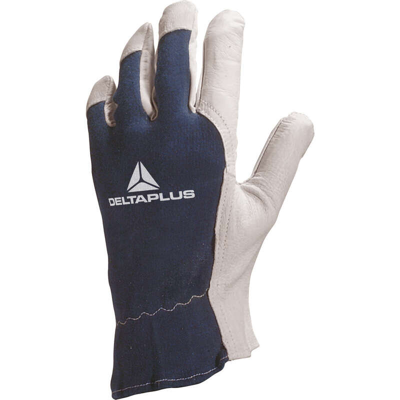 Gants fleur cuir de caprin dos toile - Taille 09