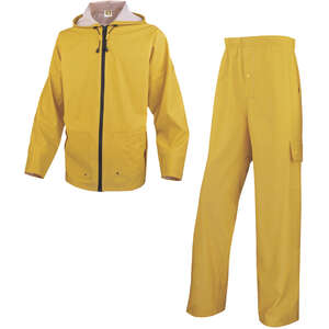 Ensemble de pluie veste et pantalon 850 jaune - Taille L