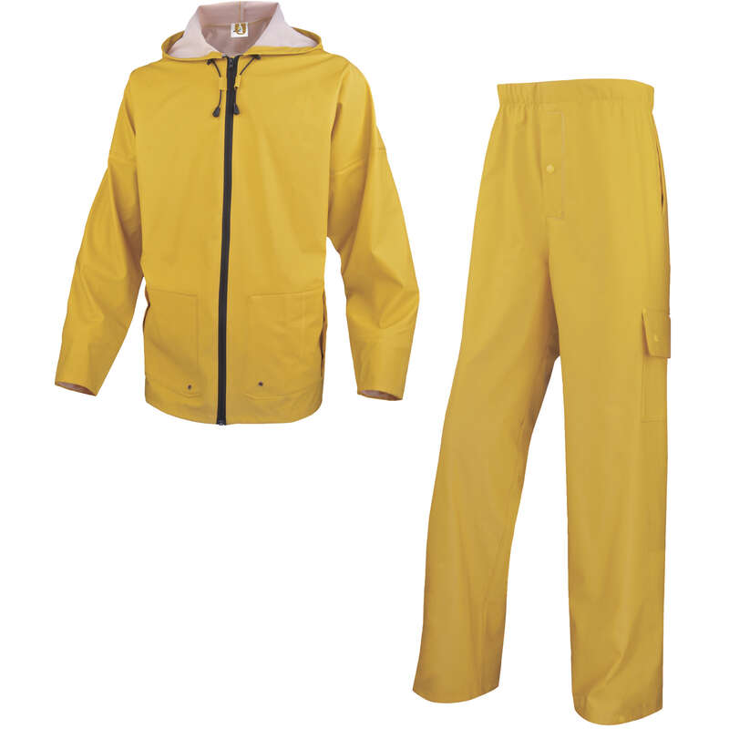 Ensemble de pluie veste et pantalon 850 jaune - Taille M