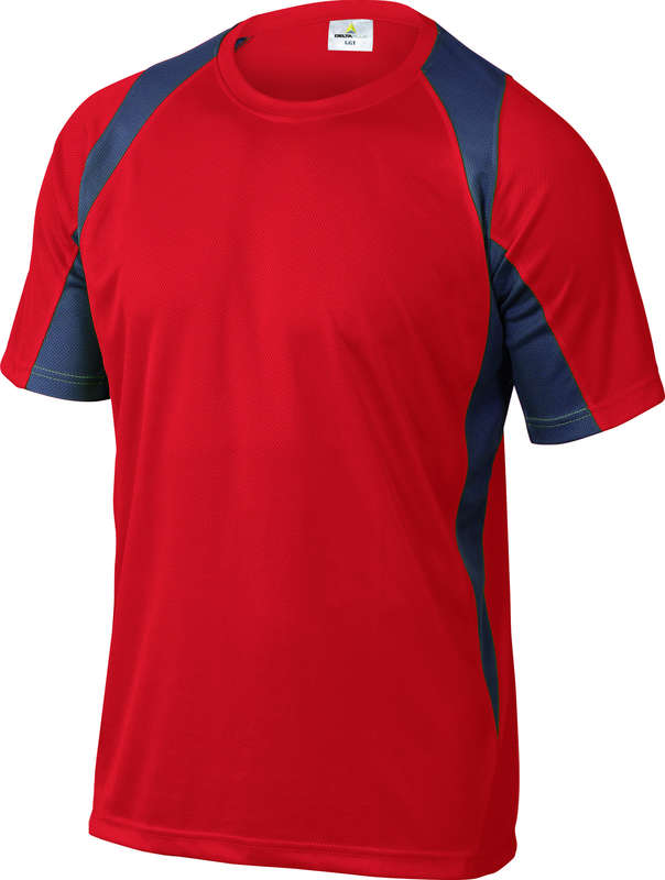 T-shirt manches courtes bicolore MACH SPRING rouge/gris - Taille XL