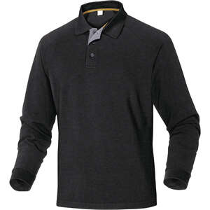 Polo manches longues TURINO noir - Taille XL