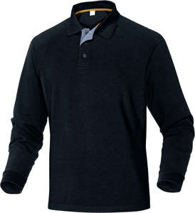Polo manches longues TURINO noir - Taille 3XL