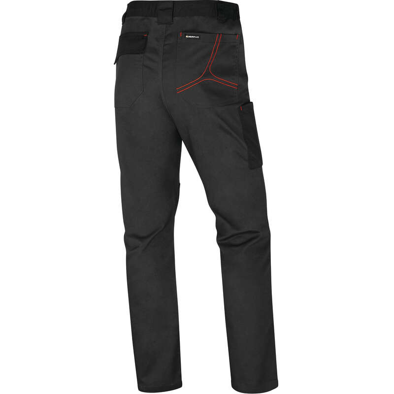 Pantalon de travail polyester/coton/élasthanne MATCH 2 gris/rouge - Taille M