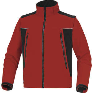 Veste Softshell 2 en 1 ORSA manches amovibles rouge/noire - Taille L
