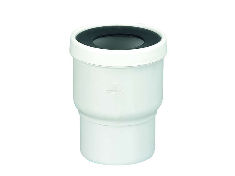 Pipe WC sortie droite mâle - femelle en PVC GN blanc - Diam. 100 mm