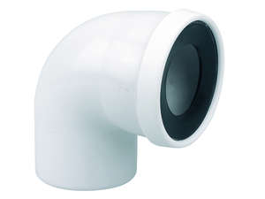 Pipe WC courte mâle - femelle en PVC GN blanc - Diam. 100 mm