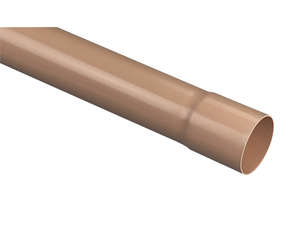 Tube de gouttière en PVC SG sable - L. 4 m - Diam. 80 mm