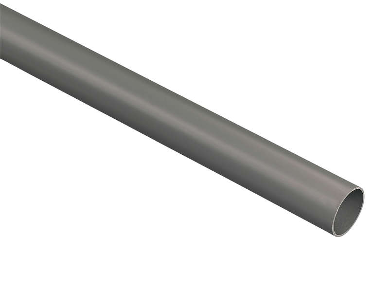 Tube de gouttière en PVC GG gris clair - L. 4 m - Diam. 80 mm