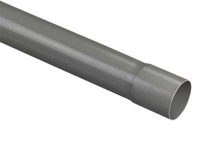 Tube de gouttière en PVC GG gris clair - L. 2 m - Diam. 80 mm