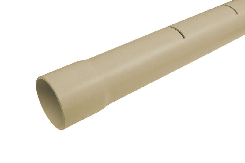Tube assainissement QUATTRO CR4 en PVC ivoire L. 4 m / Diam. 100 mm