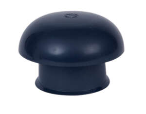 Chapeau de ventilation avec anti-insecte en PVC anthracite - Diam. 100 mm
