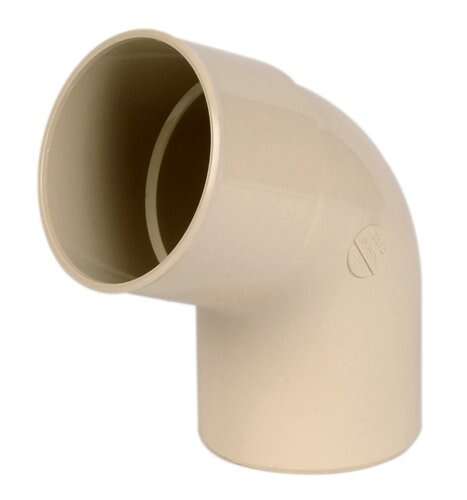 Coude pour tuyau de gouttière mâle/femelle en PVC sable Diam. 80 mm à 67°30