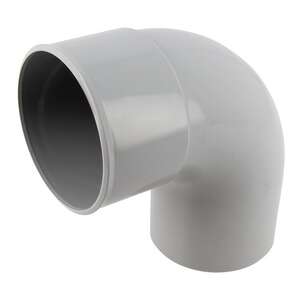 Coude pour tuyau de gouttière mâle/femelle en PVC gris Diam. 80 mm à 87°30