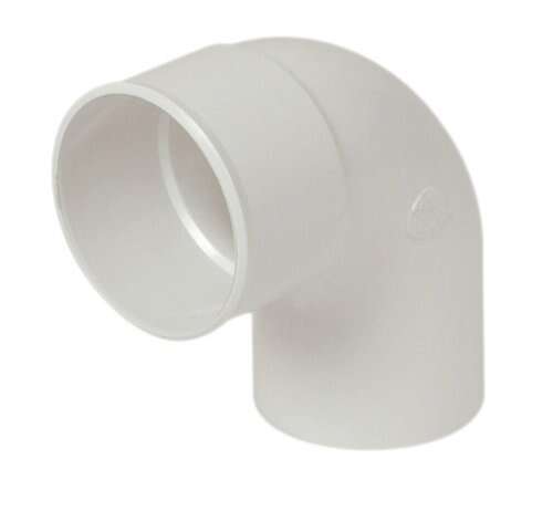 Coude pour tuyau de gouttière mâle/femelle en PVC Diam. 80 mm à 67°30 blanc