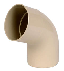 Coude pour tuyau de gouttière mâle/femelle en PVC Diam. 100 mm à 67°30 sable