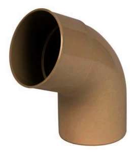 Coude pour tuyau de gouttière mâle/femelle en PVC Diam. 100 mm à 67°30 sable