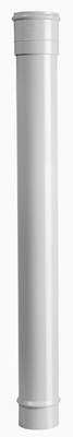 Dauphin droit pour tuyau de gouttière en PVC gris clair Diam. 100 mm - L. 1 m