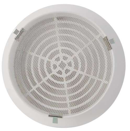 Grille de ventilation avec moustiquaire blanc Diam. 160 mm