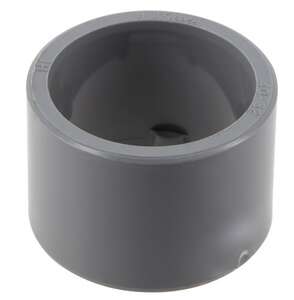 Réduction incorporée mâle/femelle en PVC gris - Diam. 40 mm