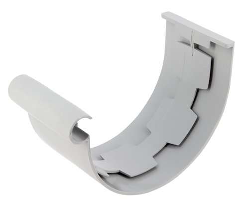 Jonction à coller pour gouttière en PVC L. 25 cm gris