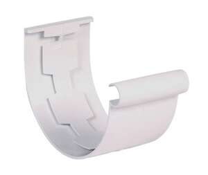 Jonction à coller pour gouttière en PVC L. 25 cm blanc