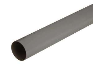 Tube de descente pour gouttière en PVC gris L. 4 m / Diam. 100 mm