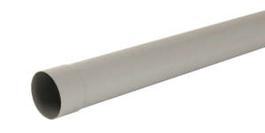 Tube de descente pour gouttière en PVC gris L. 4 m / Diam. 100 mm prémanchonné