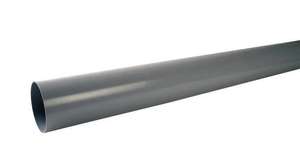 Tube de descente pour gouttière en PVC gris L. 4 m / Diam. 125 mm