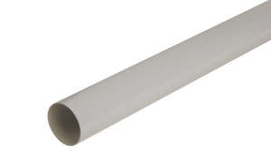 Tube de descente pour gouttière en PVC gris L. 4 m / Diam. 80 mm