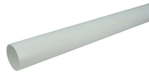 Tube de descente pour gouttière en PVC blanc L. 4 m / Diam. 80 mm