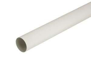 Tube de descente pour gouttière en PVC blanc L. 4 m / Diam. 80 mm