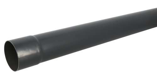 Tube de descente pour gouttière en PVC anthracite L. 4 m / Diam. 80 mm