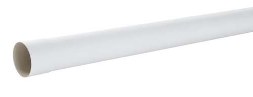 Tube de descente pour gouttière en PVC blanc L. 4 m / Diam. 80 mm prémanchonné