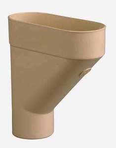 Jambonneau pour tuyau de gouttière en PVC sable - Diam. 80 mm